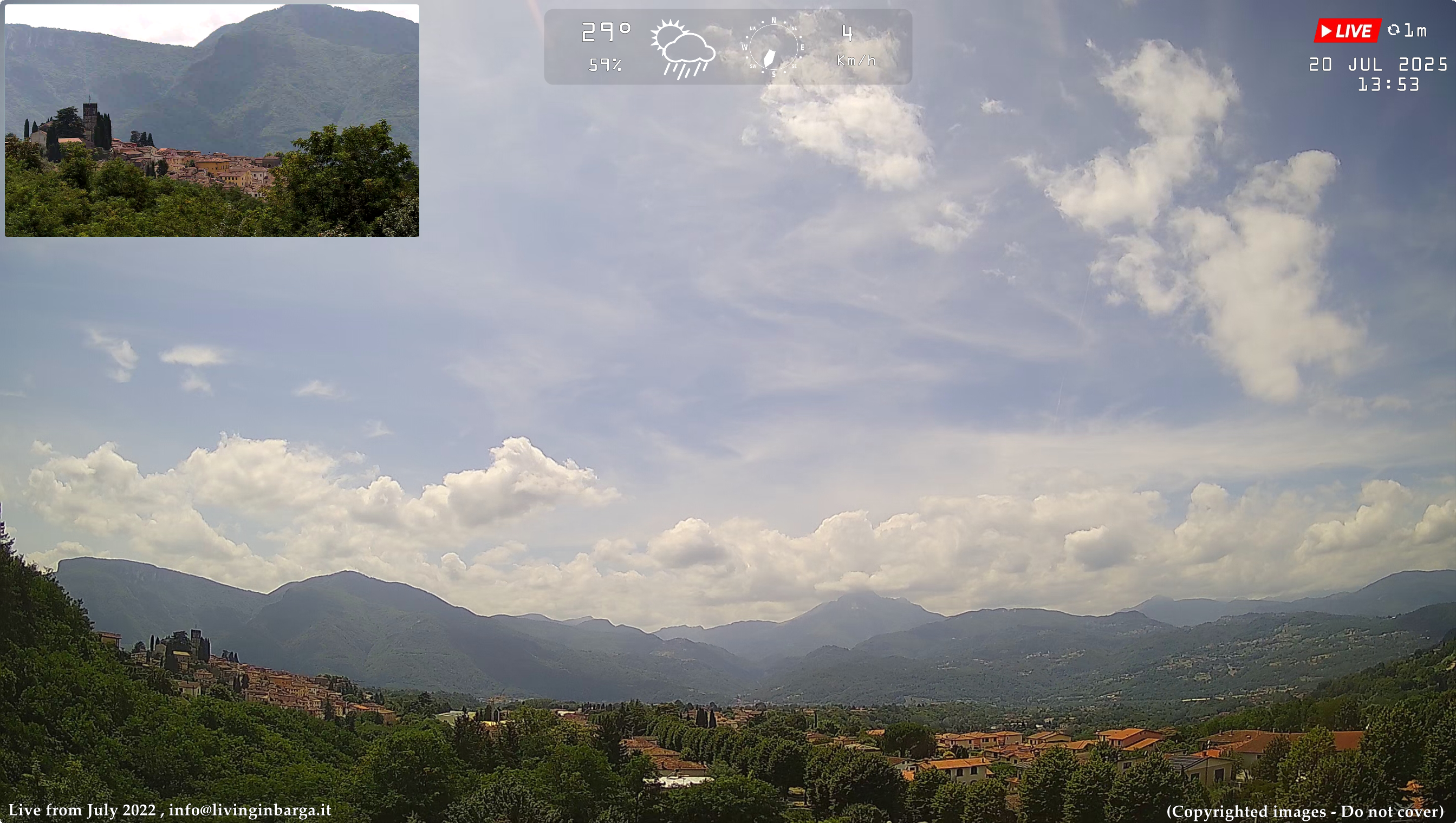 immagine della webcam nei dintorni di Val di Luce: webcam Barga