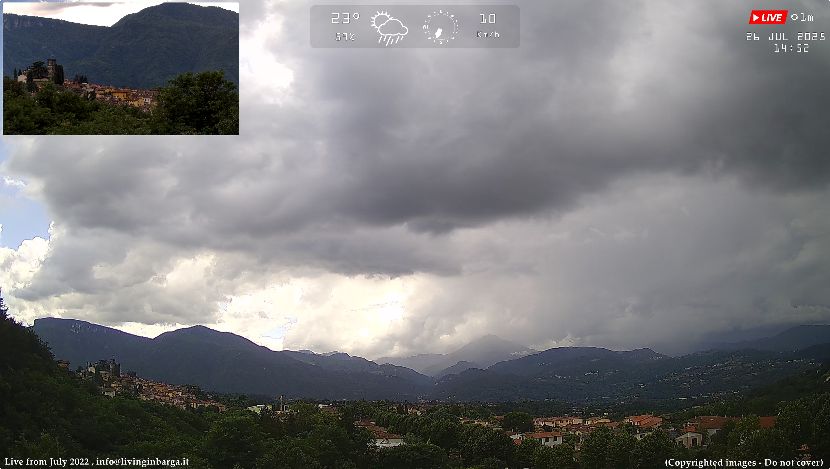 immagine della webcam nei dintorni di Capannori: webcam Barga