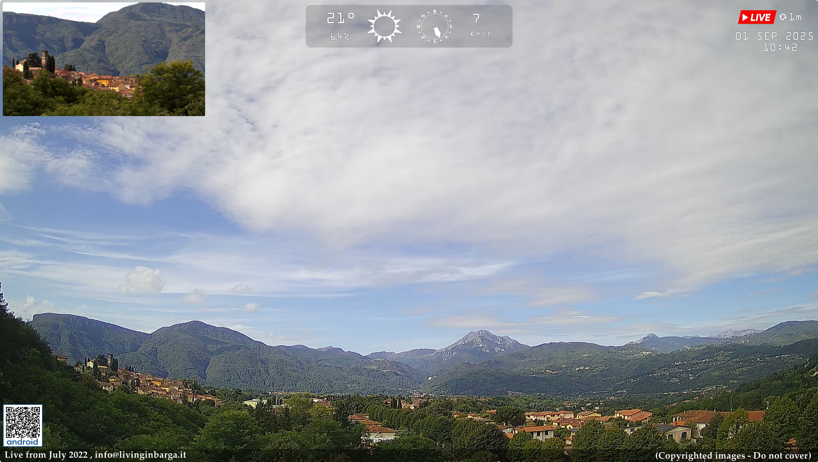 immagine della webcam nei dintorni di Capanne di Sillano: webcam Barga