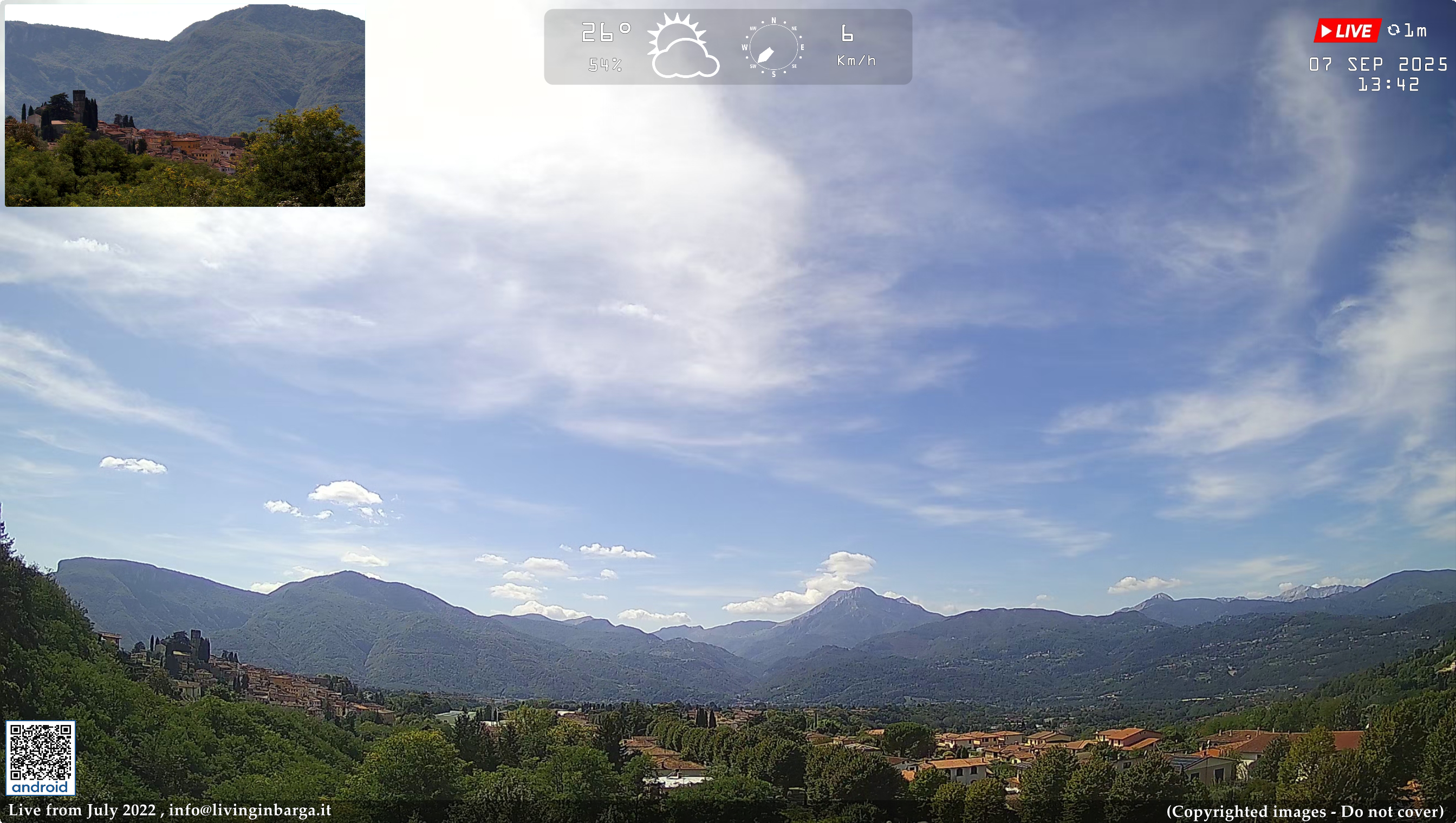 immagine della webcam nei dintorni di Castiglione di Garfagnana: webcam Barga
