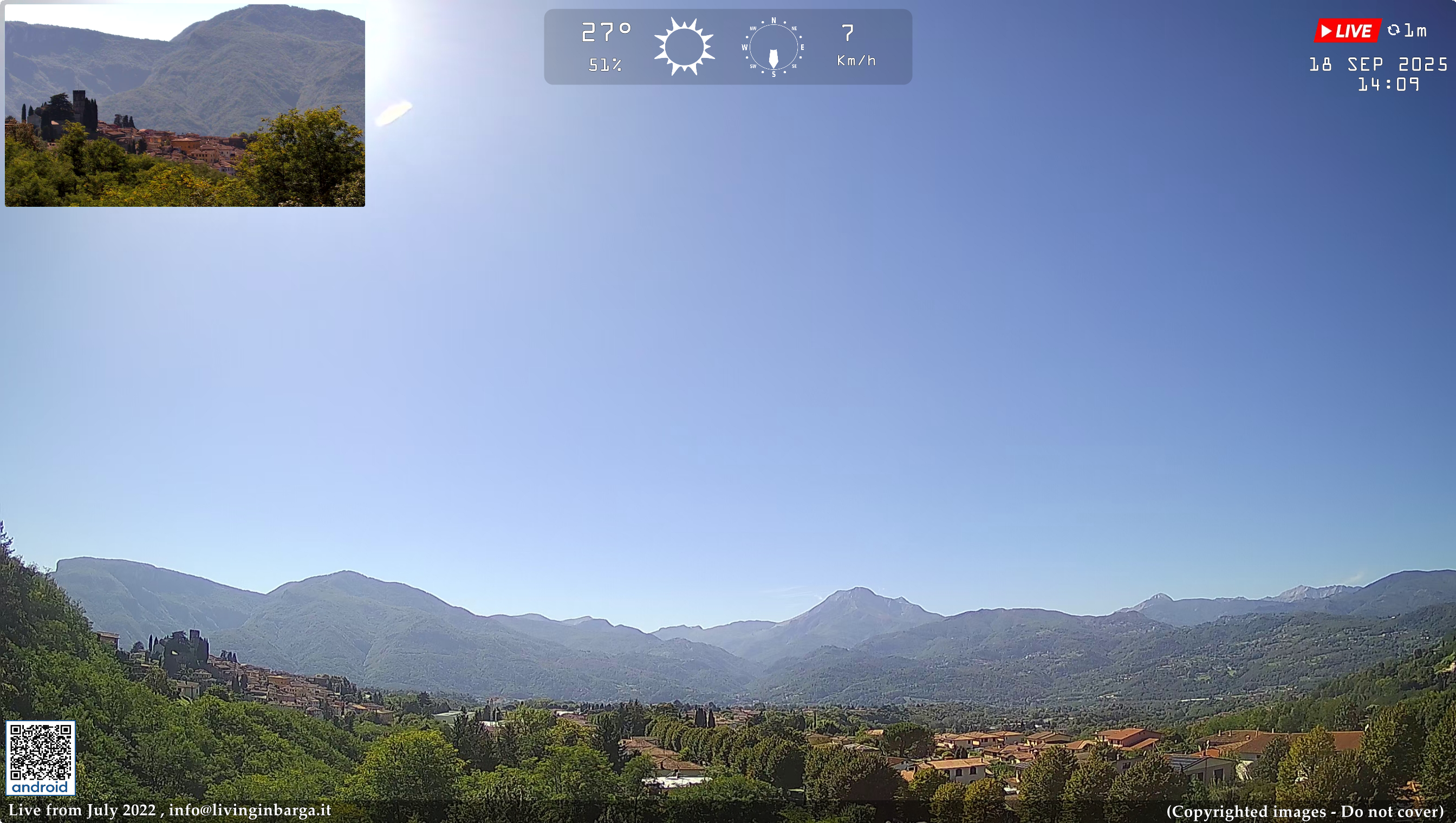 immagine della webcam nei dintorni di Coreglia Antelminelli: webcam Barga