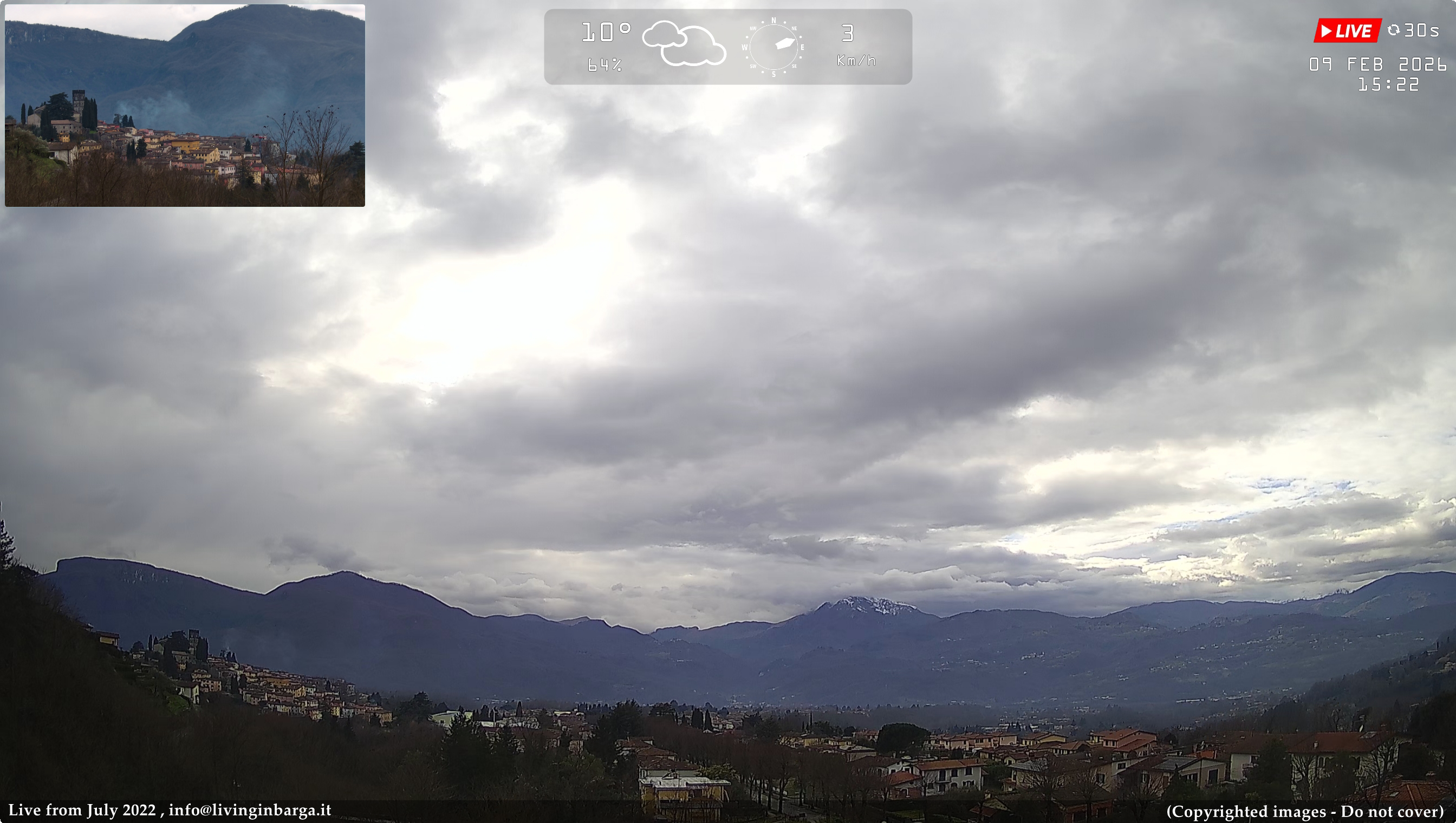 immagine della webcam nei dintorni di Val di Luce: webcam Barga