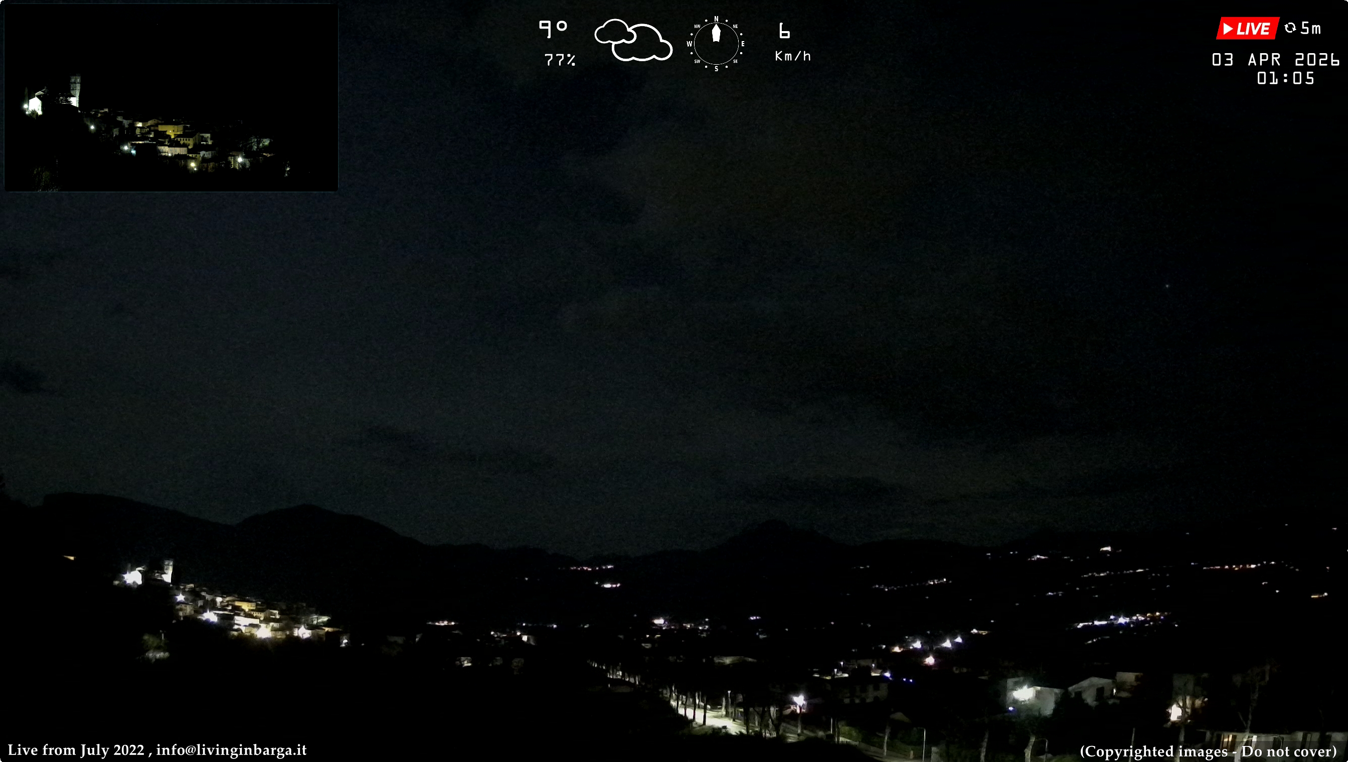 immagine della webcam nei dintorni di Villa Basilica: webcam Barga
