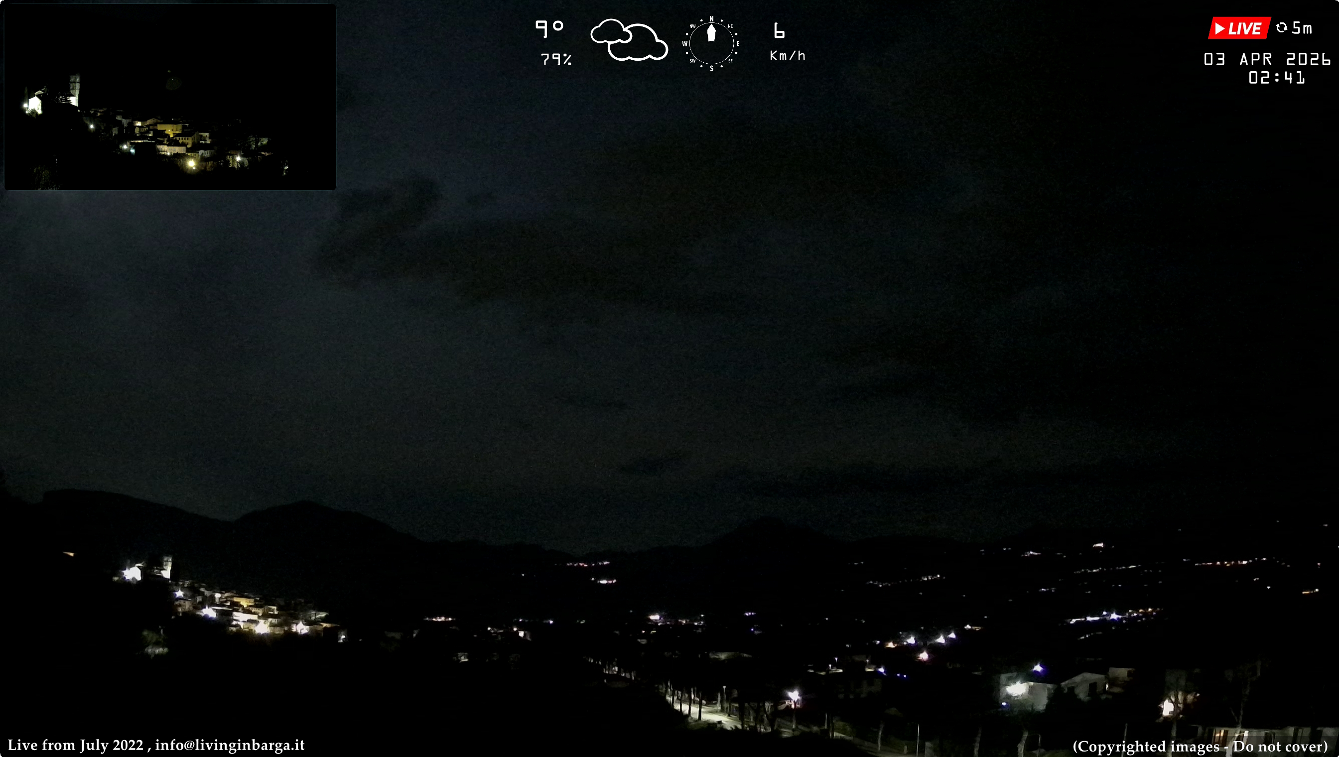 immagine della webcam nei dintorni di Villa Basilica: webcam Barga