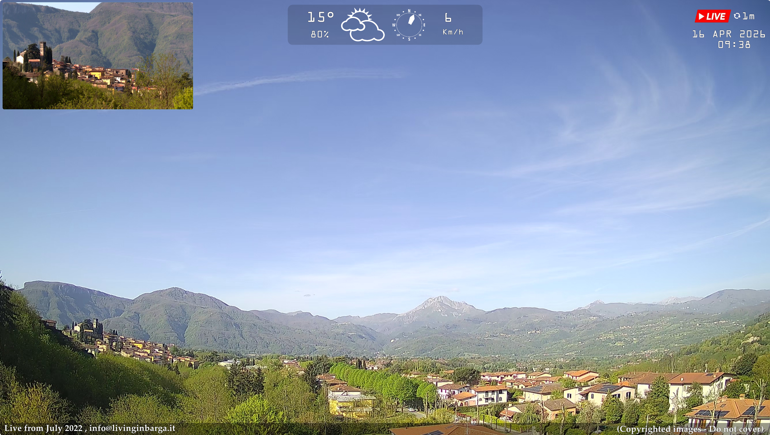 immagine della webcam nei dintorni di Pietrasanta: webcam Barga