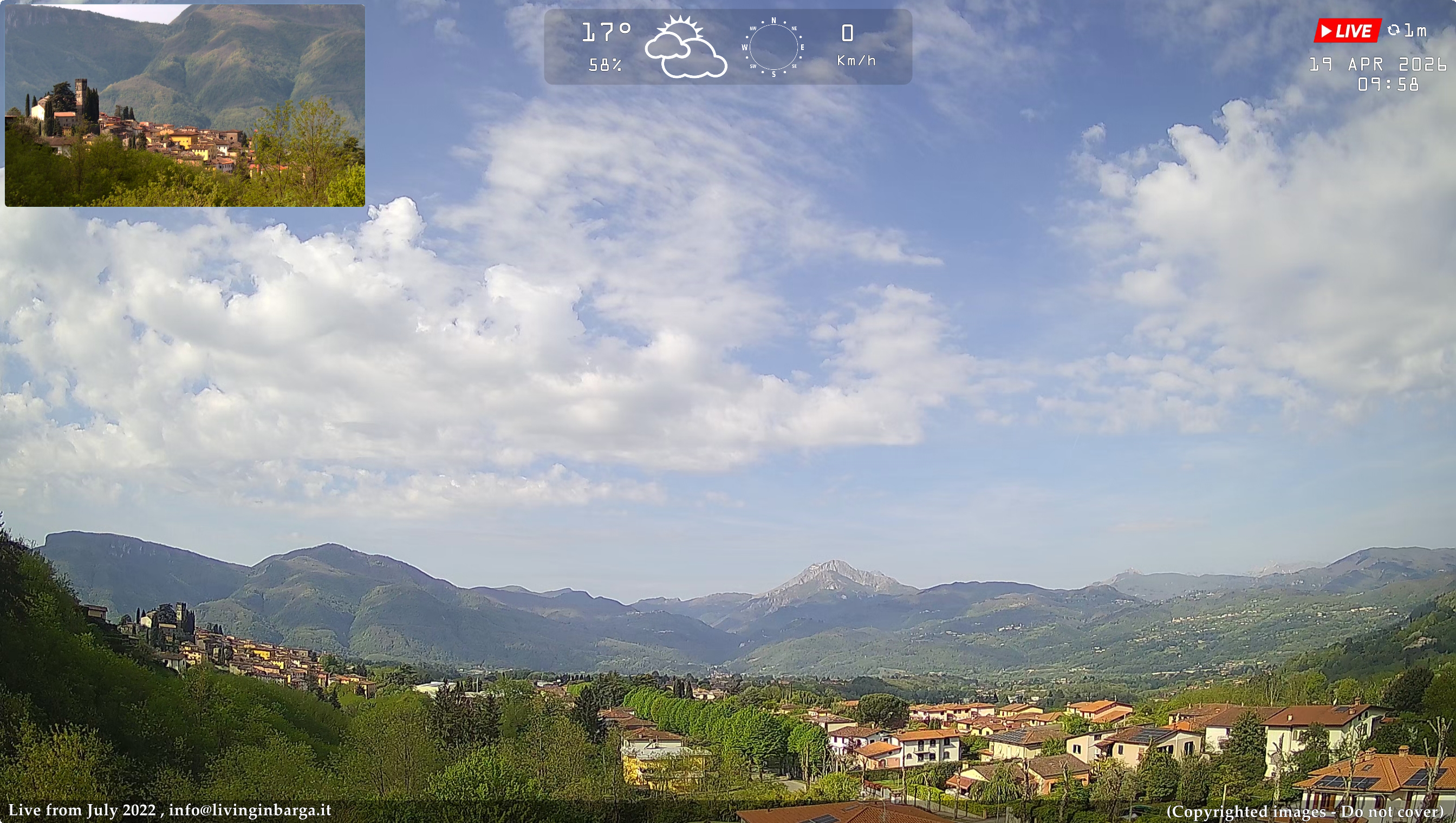 immagine della webcam nei dintorni di Pietrasanta: webcam Barga