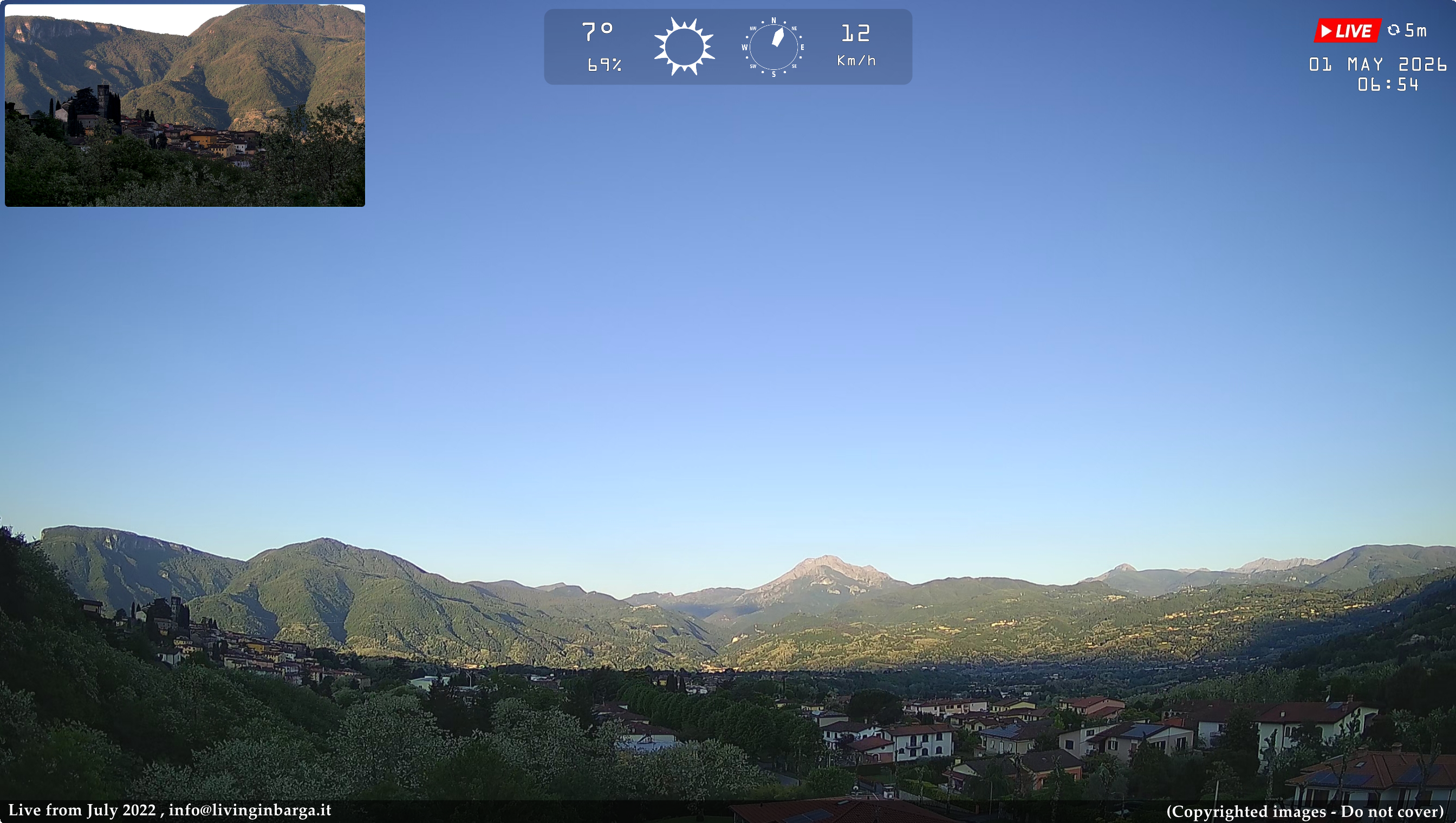immagine della webcam nei dintorni di Pescia: webcam Barga