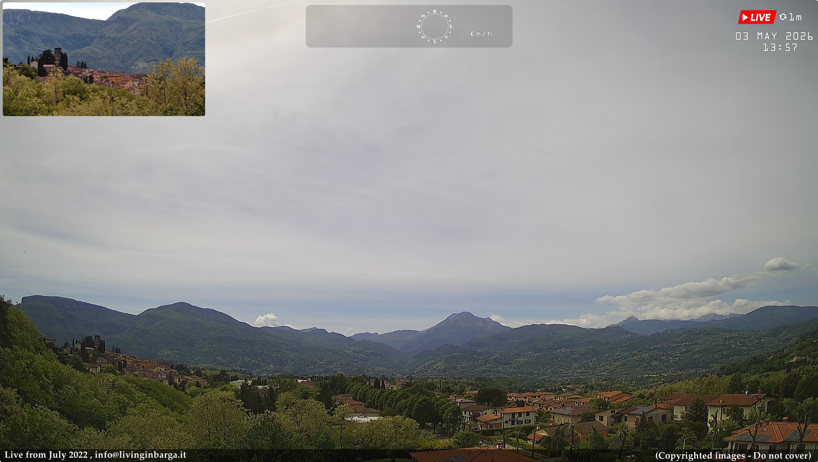 immagine della webcam nei dintorni di Monte Gomito: webcam Barga