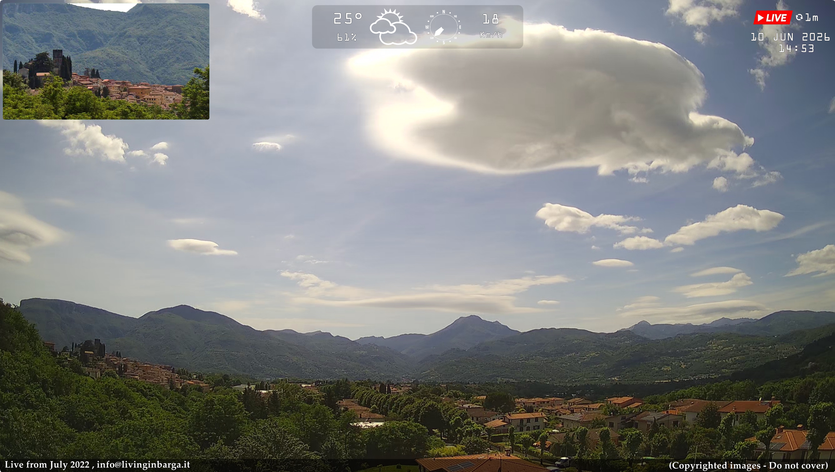 immagine della webcam nei dintorni di Valdicastello: webcam Barga