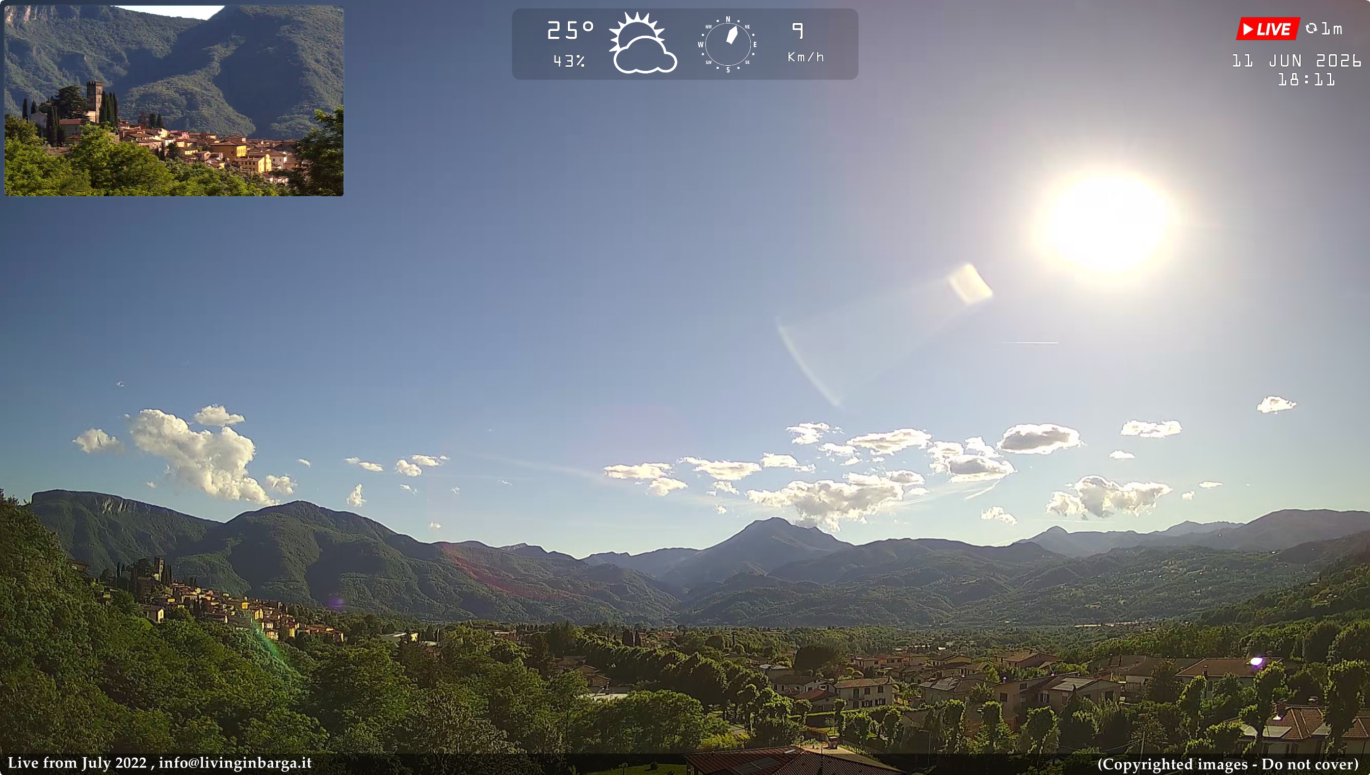 immagine della webcam nei dintorni di Villa Basilica: webcam Barga