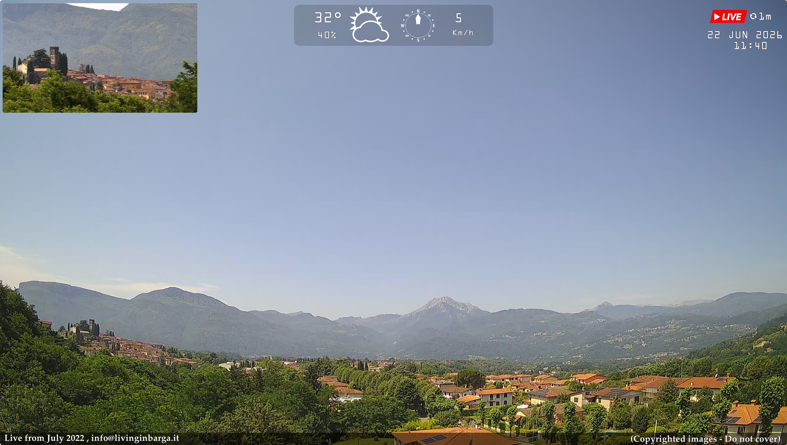 immagine della webcam nei dintorni di Massarosa: webcam Barga