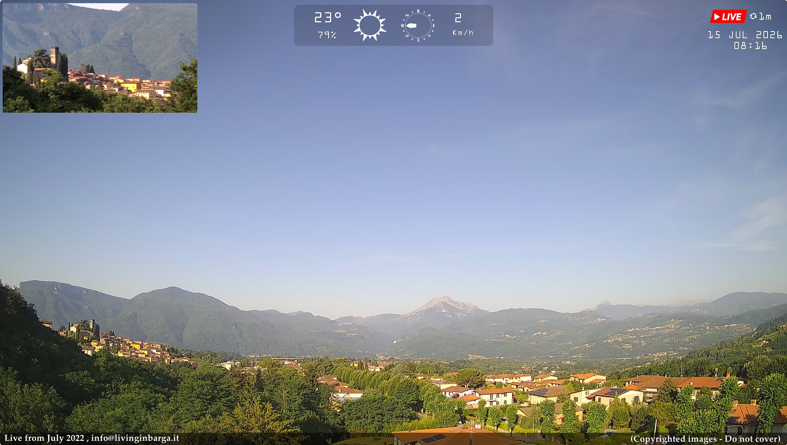 immagine della webcam nei dintorni di Coreglia Antelminelli: webcam Barga