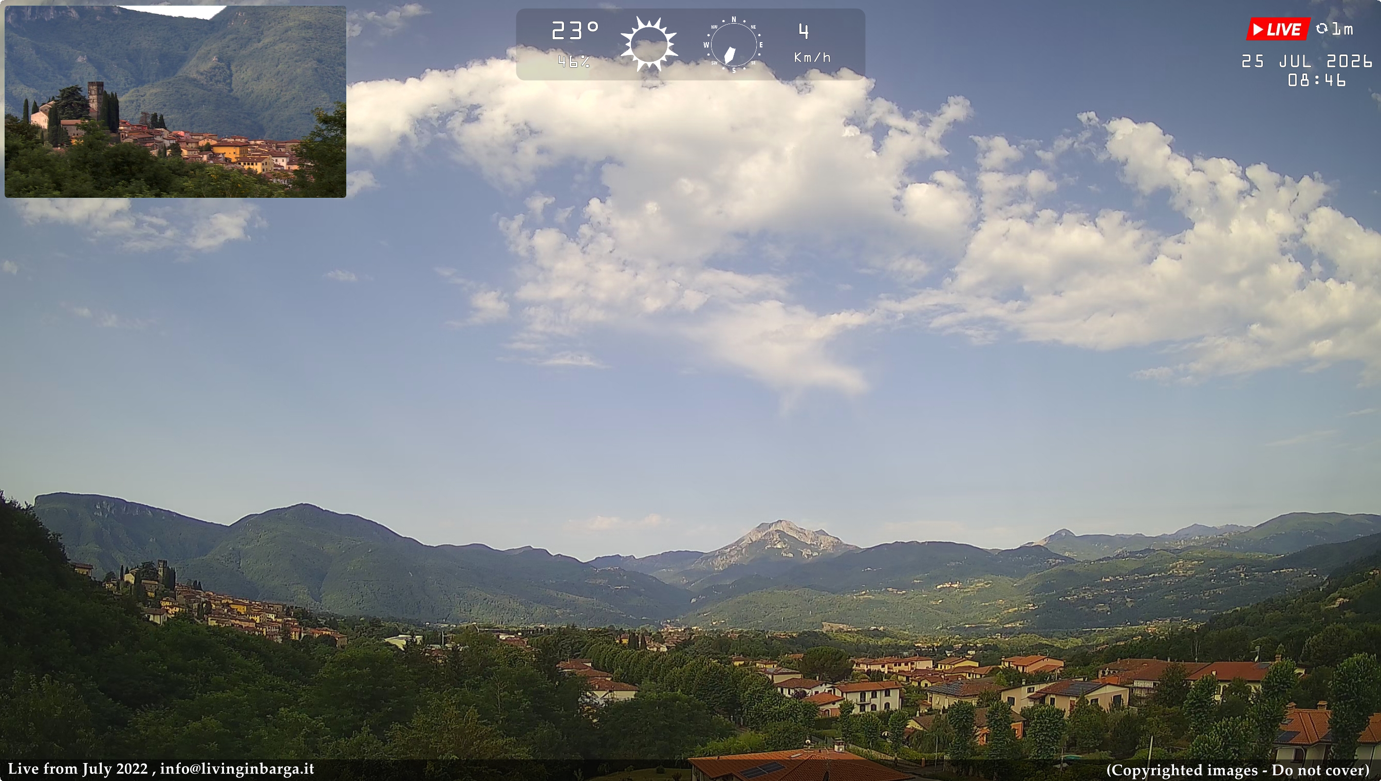immagine della webcam nei dintorni di Capanne di Sillano: webcam Barga